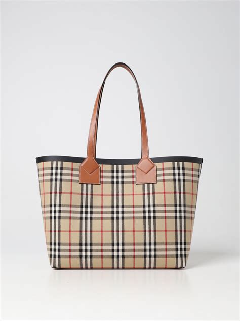 borsa con scritta burberry a strisce colorate con catena metallo|Borse BURBERRY Donna .